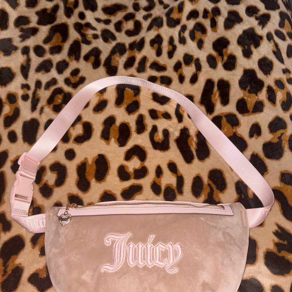 Juicy Couture Beige and Pink Crossbody Bag